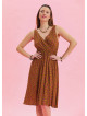 V Neck Robe Olive Authentic Dress 4516